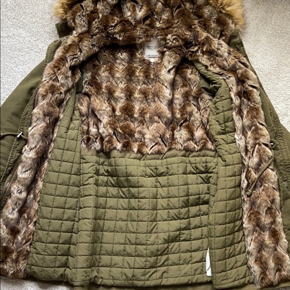 ZARA Faux Fur Lined Jacket - Picture 9 of 13